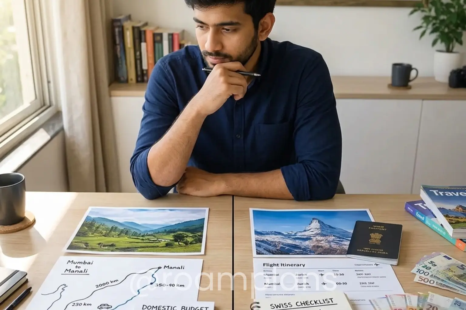 First-time traveler deciding between a domestic and international trip