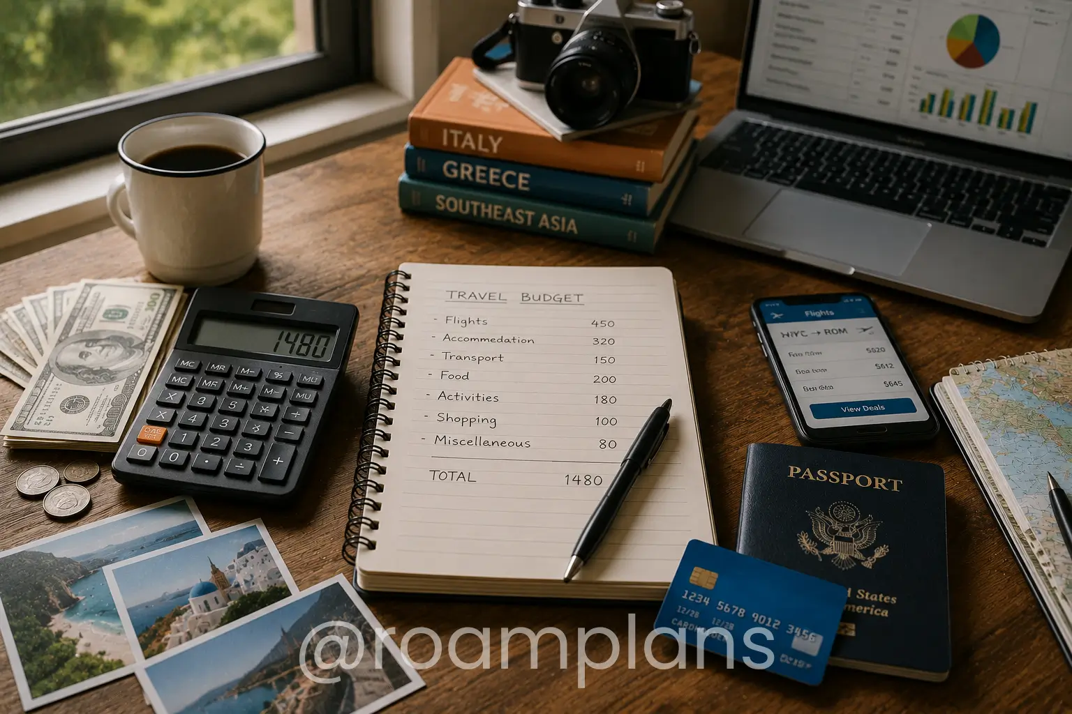Traveler comparing destination costs with a realistic travel budget