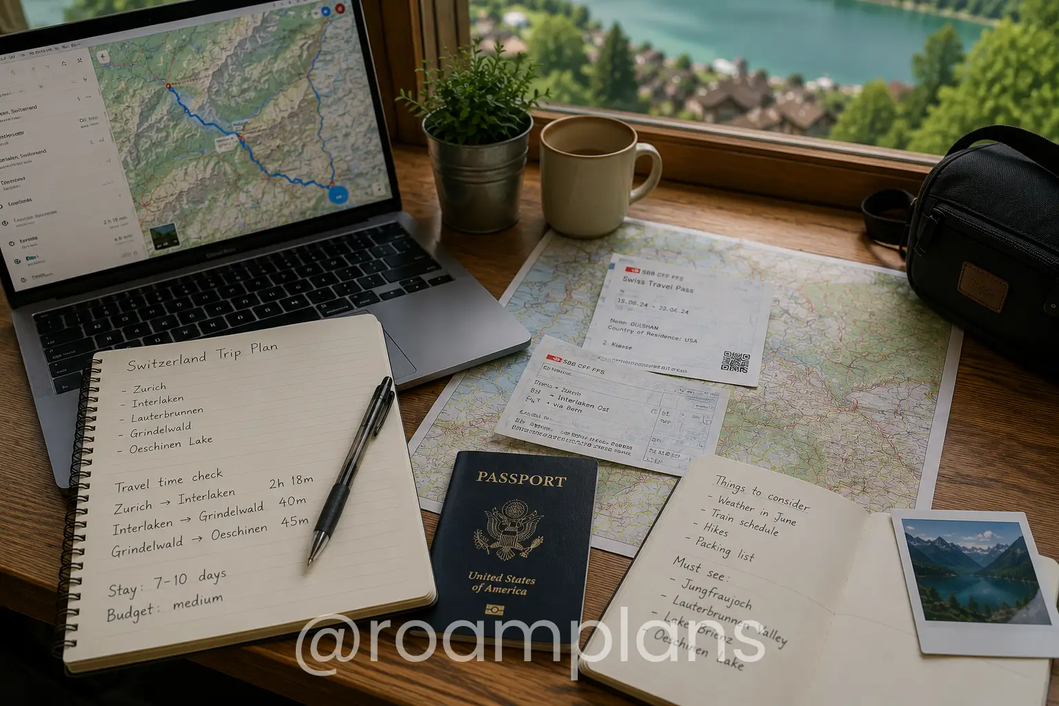Traveler comparing travel distance with available trip days