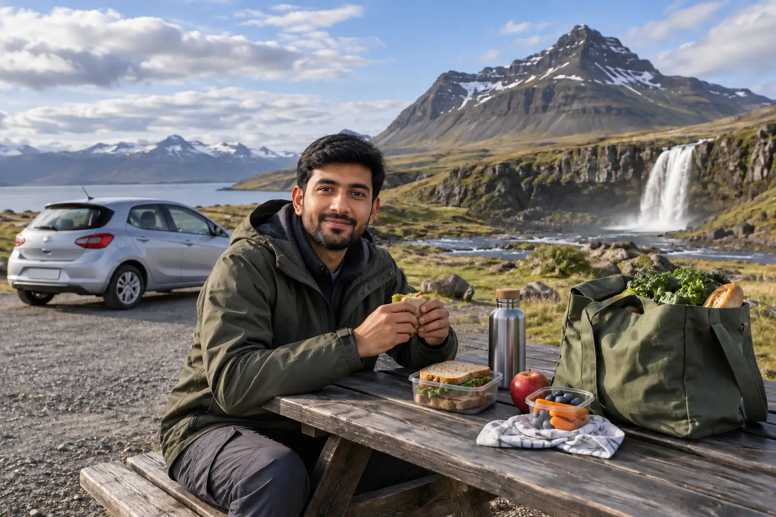 Budget-conscious Iceland road trip with groceries and a compact rental car
