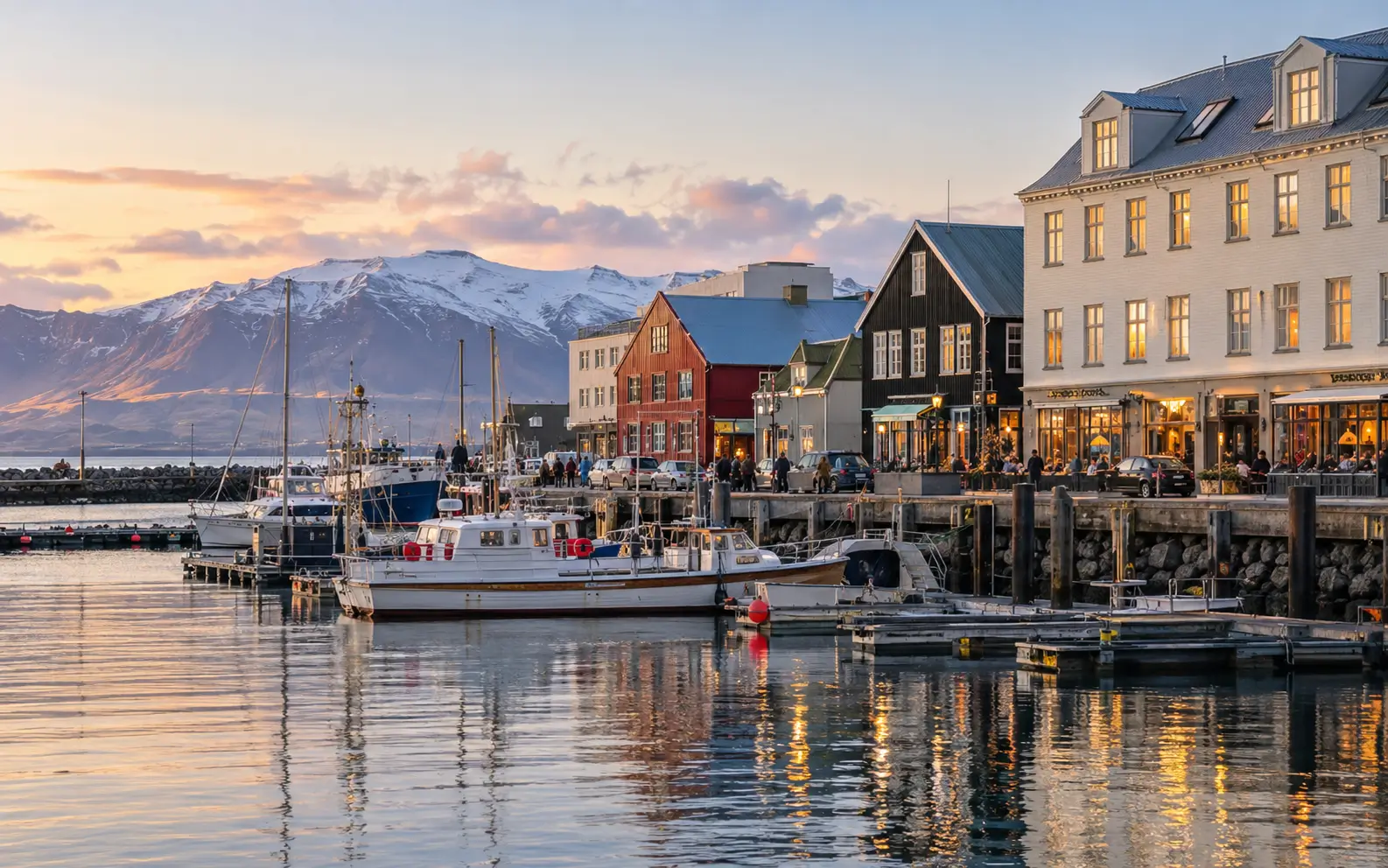 Hotel and guesthouse area near Reykjavik Old Harbour waterfront