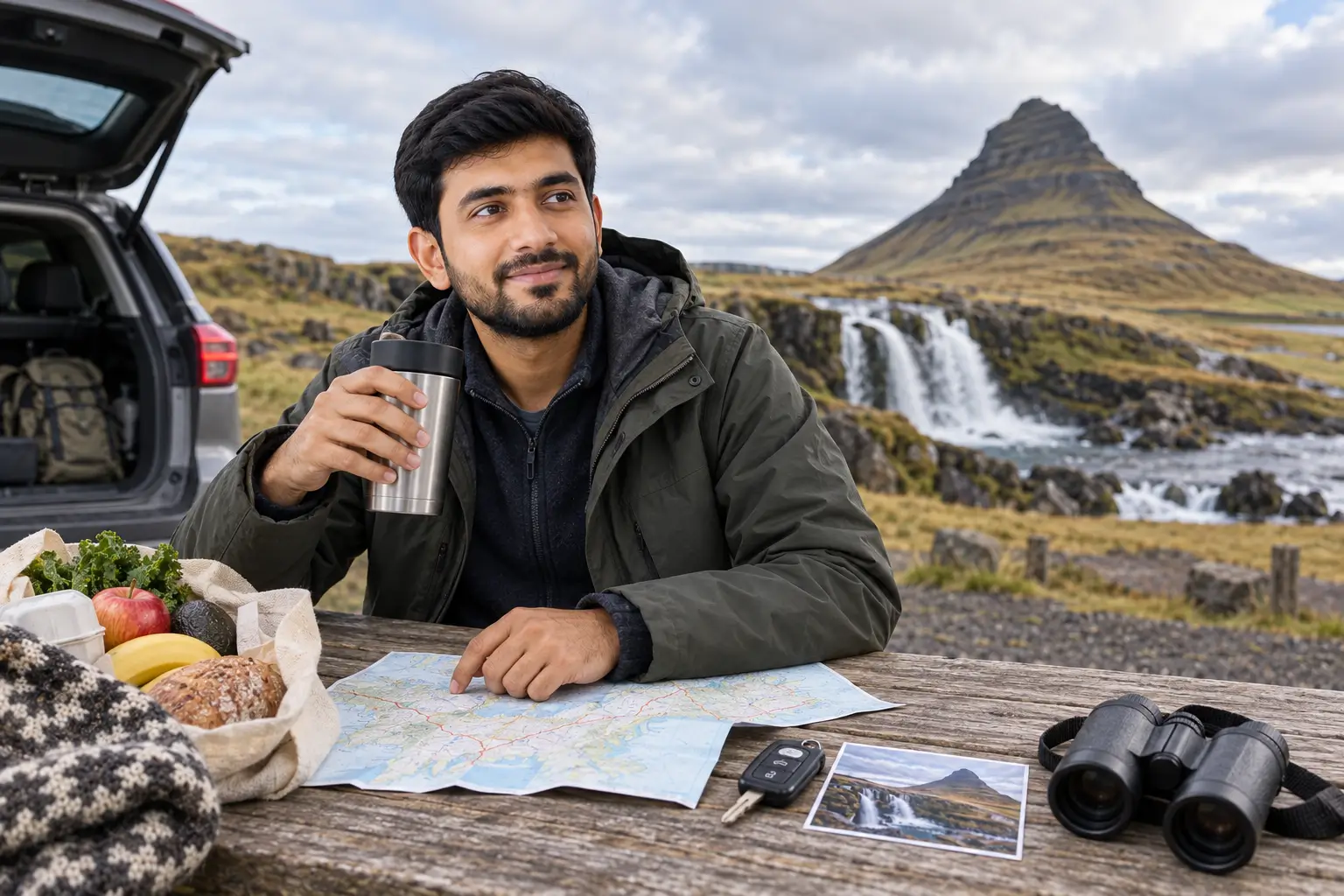 Iceland travel budget planning with accommodation car fuel food and activities