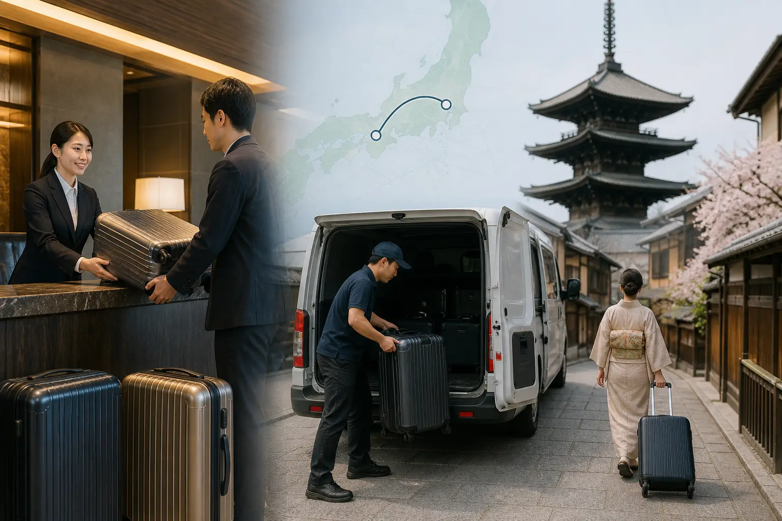 Luggage Forwarding in Japan: How Takkyubin Works visual overview