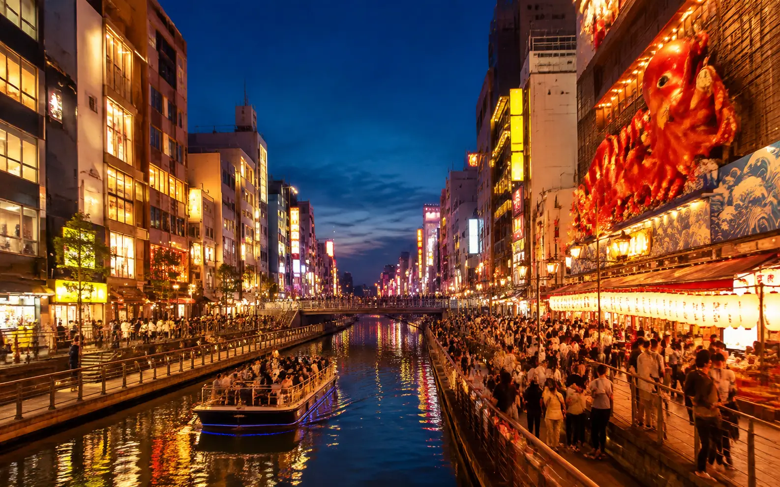 Osaka evening itinerary around the Dotonbori canal