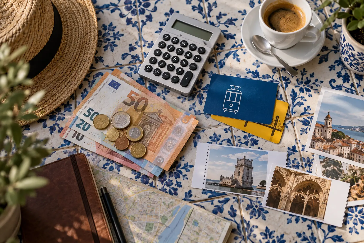 Portugal travel budget planning with accommodation, food and transport categories