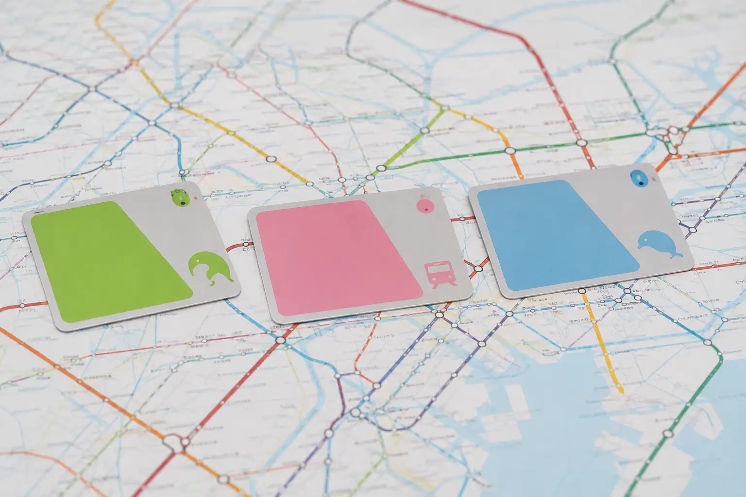 Suica PASMO and ICOCA transit cards compared