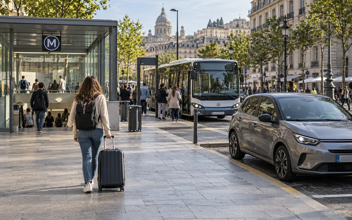 Metro, bus and rental car comparison