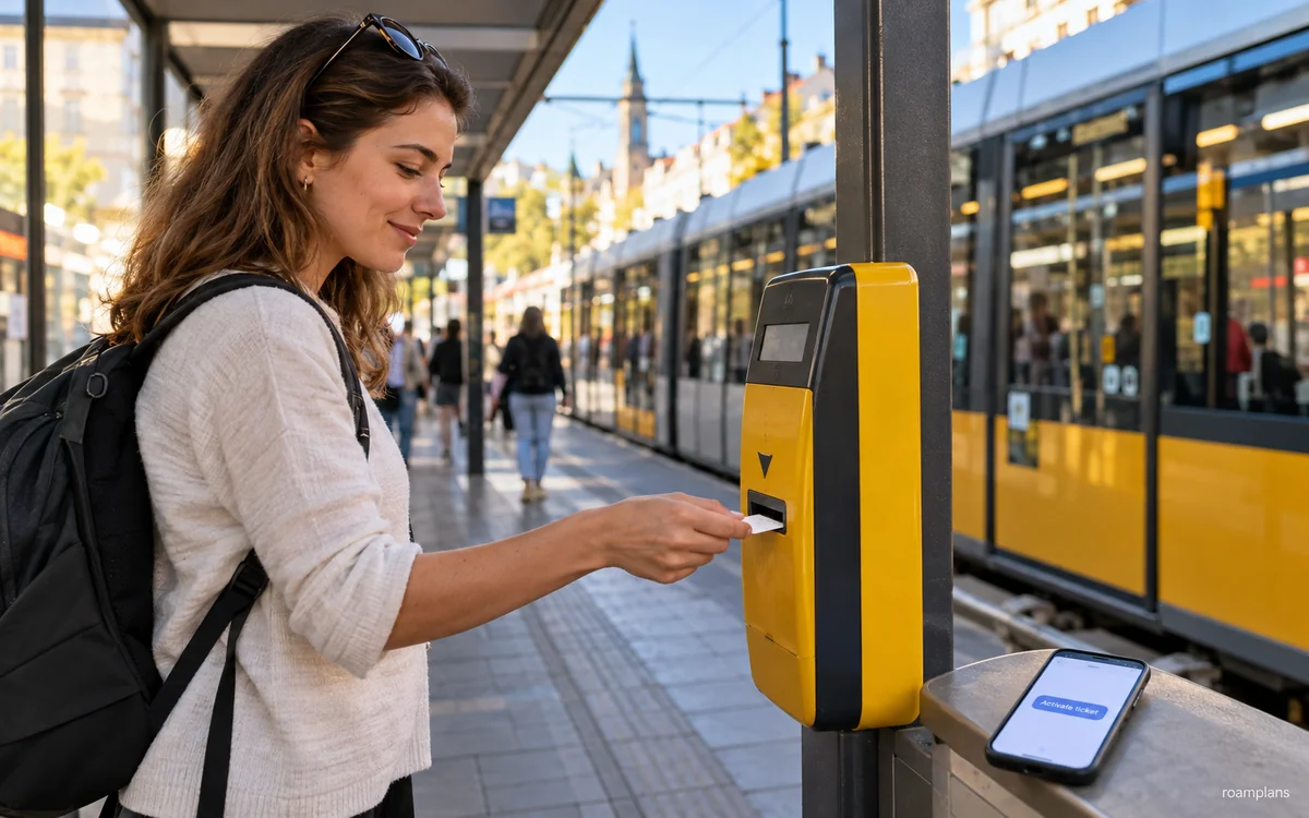 Paper ticket validator and mobile ticket activation screen