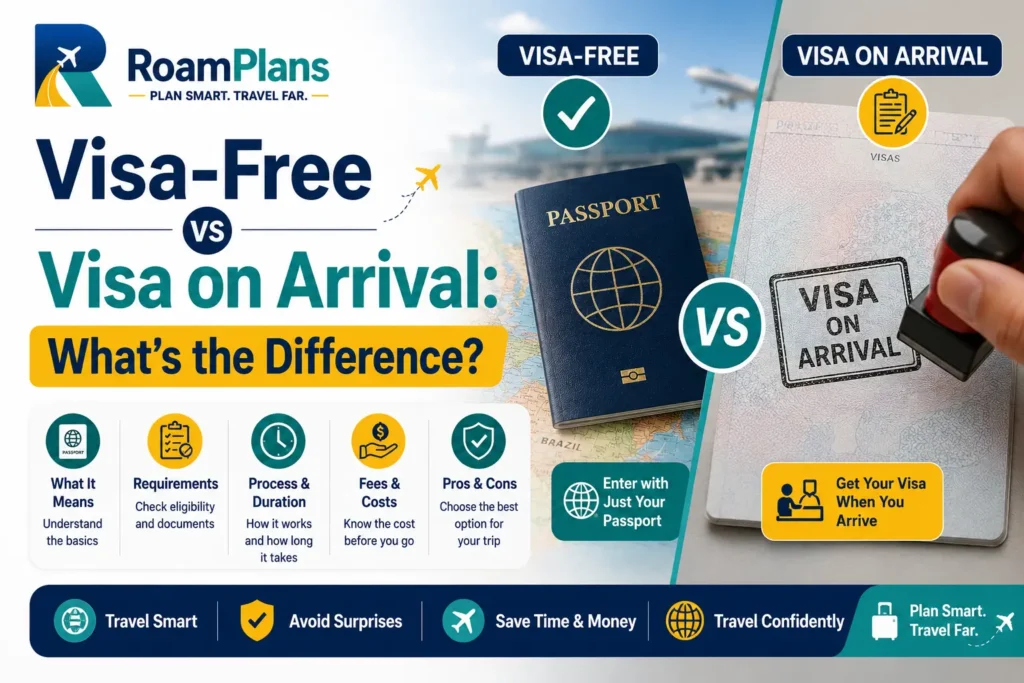 Visa-Free vs Visa on Arrival feature image
