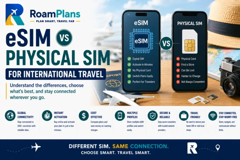 eSIM vs Physical SIM for International Travel feature image